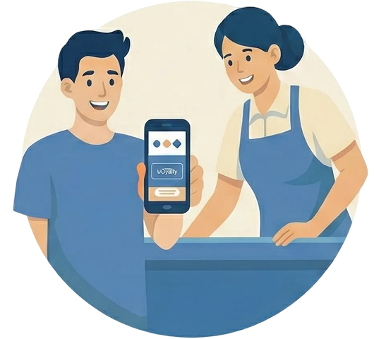 Customers come back to redeem their points!